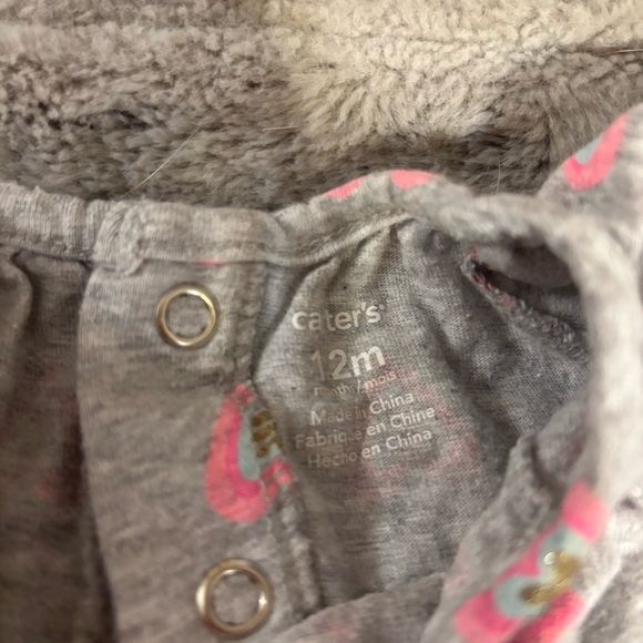 Carter’s 12 Months Gray & Pink Heart Shirt Dress, Valentine’s Day - Picture 4 of 4